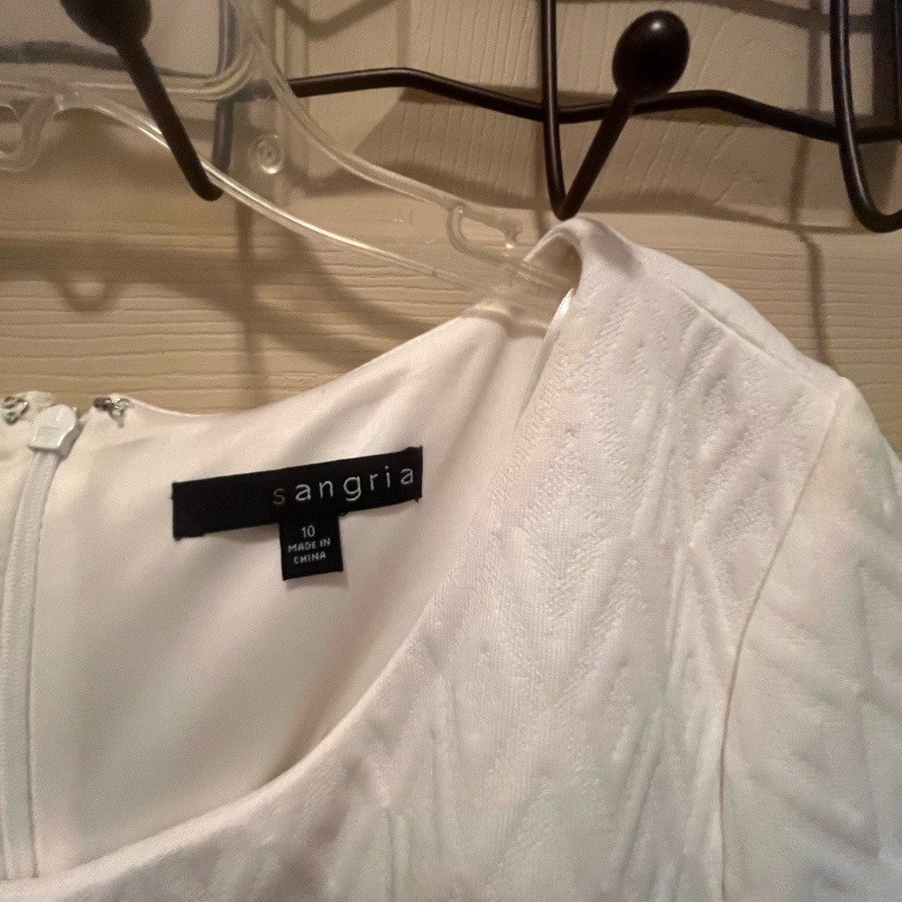 Signature by Sangria Textured Cream Dress